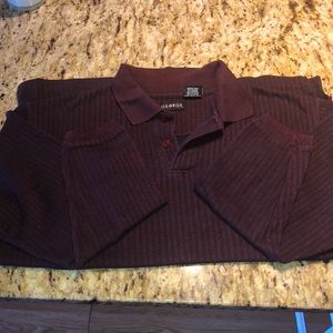 Men’s George Long Sleeve Collared Pullover Shirt